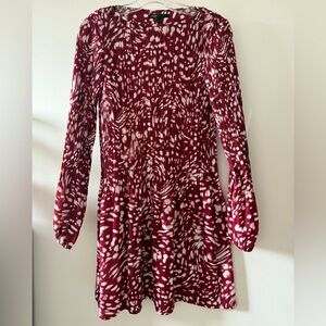 Maje Red and White Floral Dress